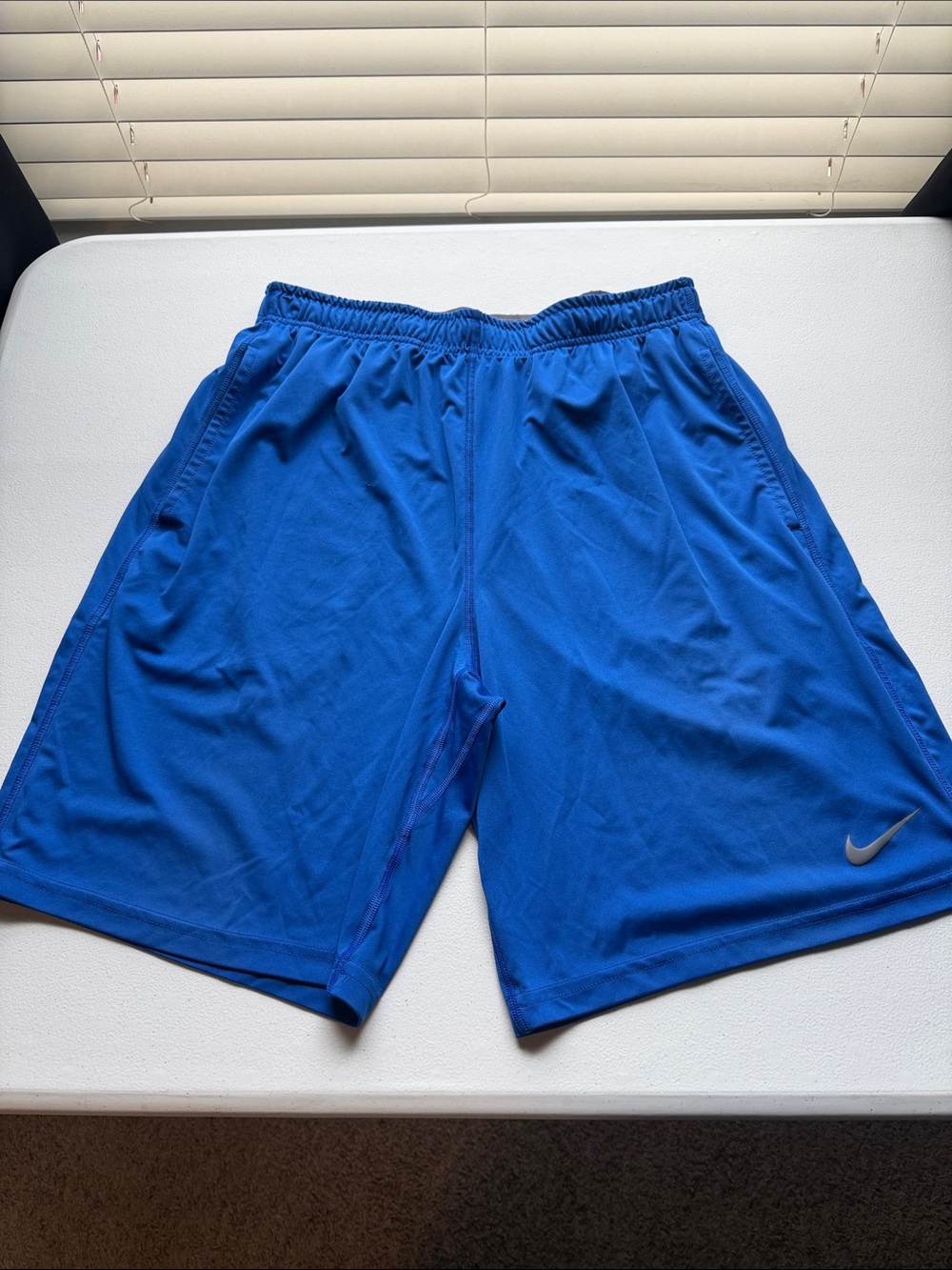 Nike Men’s Royal Blue Athletic Shorts with Reflective Swoosh